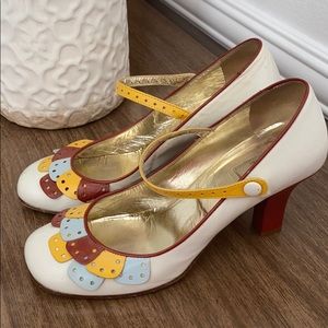 Cute leather Muti colored shoes